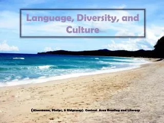 Language, Diversity, and Culture
