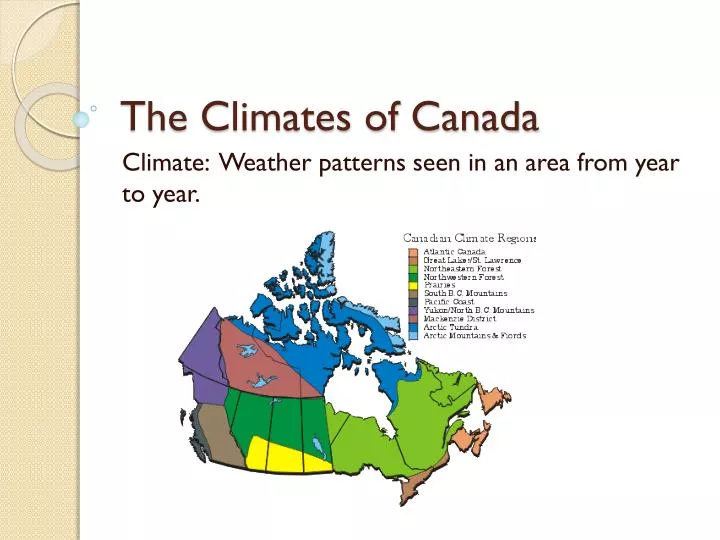the climates of canada