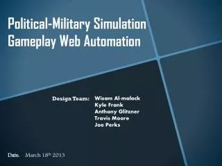 Political-Military Simulation Gameplay Web Automation