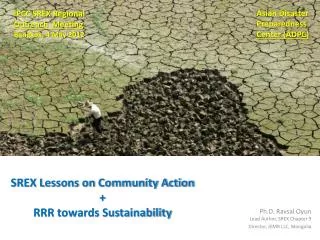 SREX Lessons on Community Action + RRR towards Sustainability