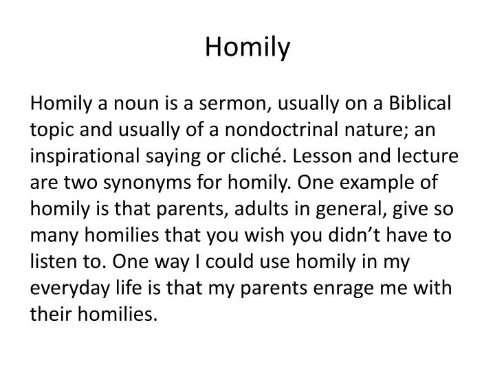 homily