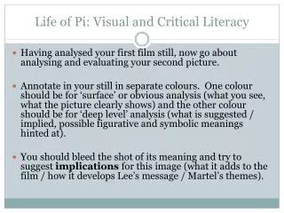 Life of Pi: Visual and Critical Literacy