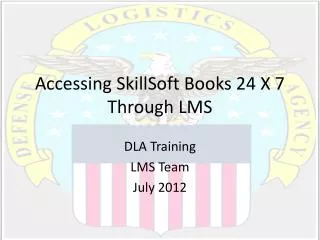 Accessing SkillSoft Books 24 X 7 Through LMS
