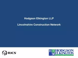 Hodgson Elkington LLP Lincolnshire Construction Network