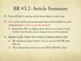 BR #3.2: Article Summary