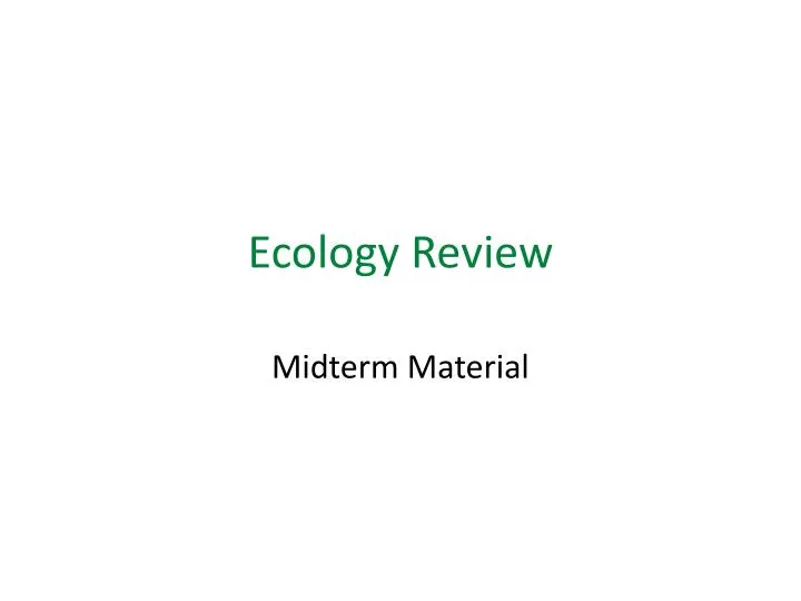 ecology review