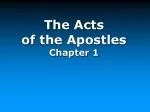 The Acts of the Apostles Chapter 1 - slide 1
