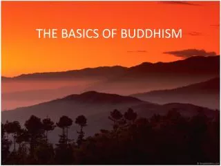 THE BASICS OF BUDDHISM