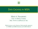 Data Caching in WSN - slide 1