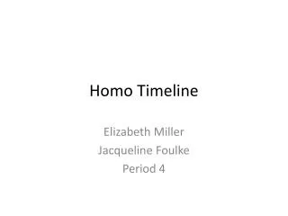 Homo Timeline