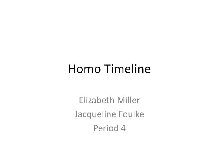 homo timeline