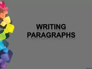 Writing Paragraphs