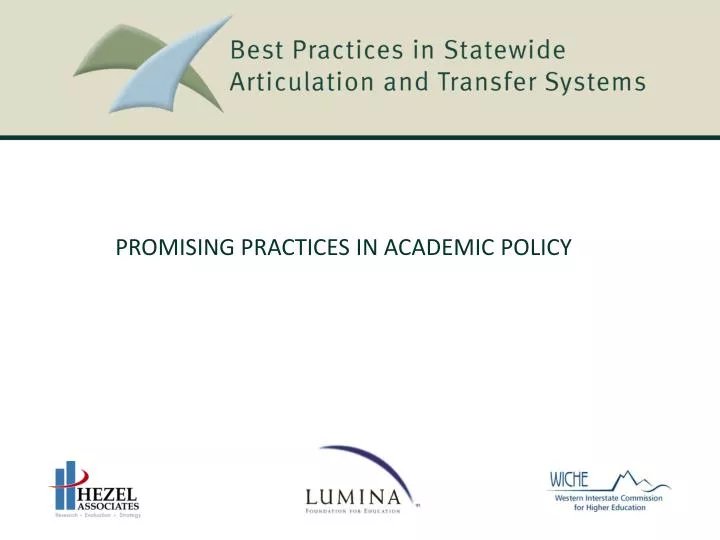 promising practices in academic policy