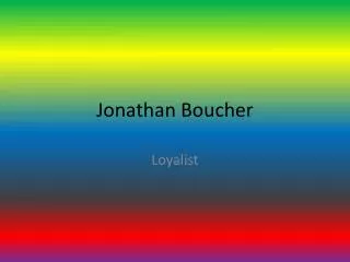 Jonathan Boucher