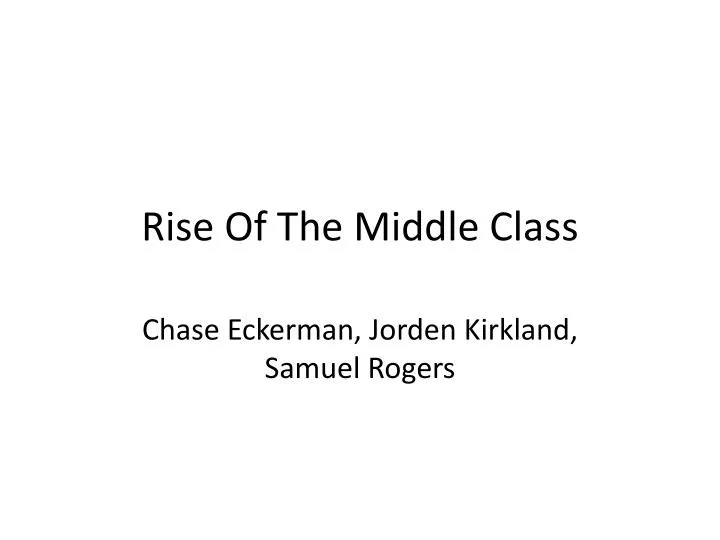 rise of the middle class