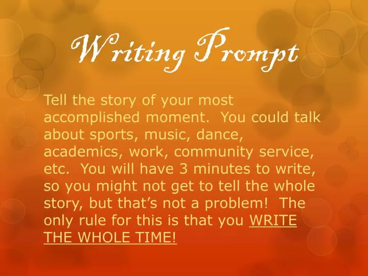 writing prompt