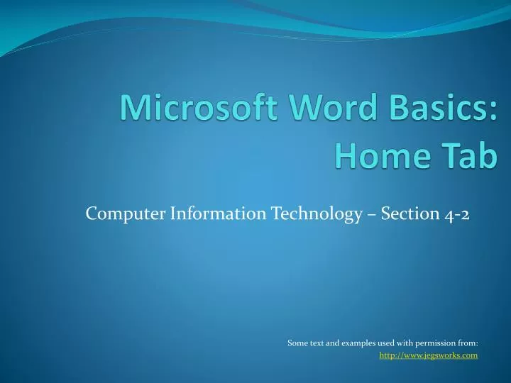 microsoft word basics home tab