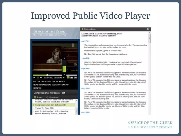 improved public video player