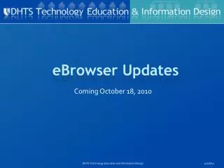 eBrowser Updates