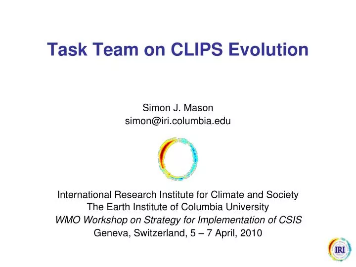 task team on clips evolution