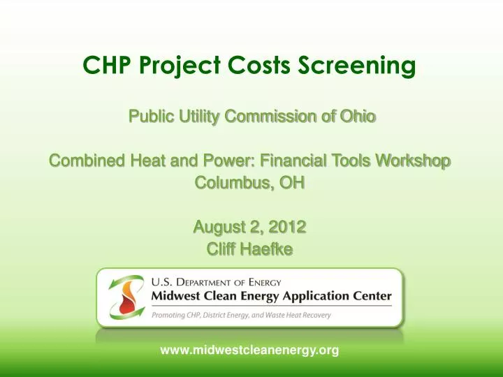 chp project costs screening