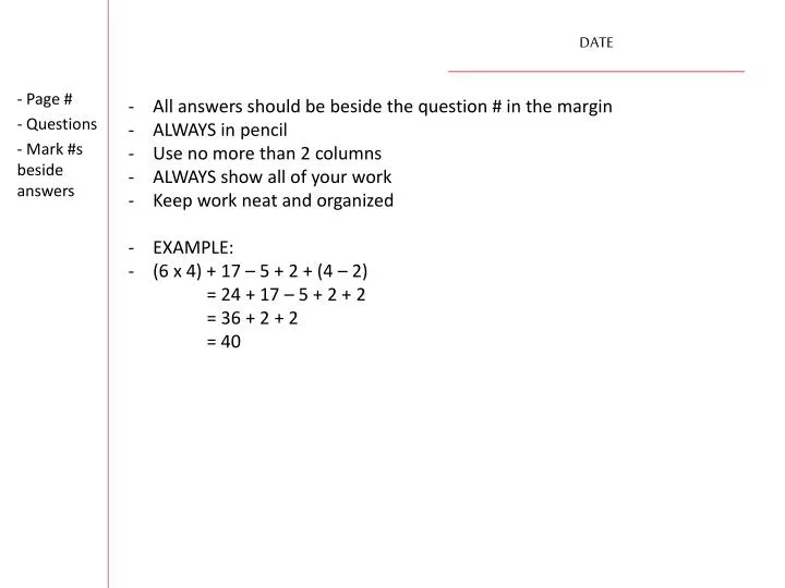 page questions mark s beside answers
