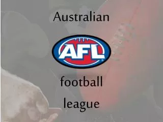Australian football league