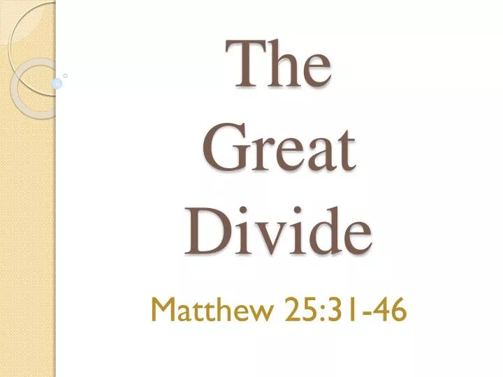 the great divide