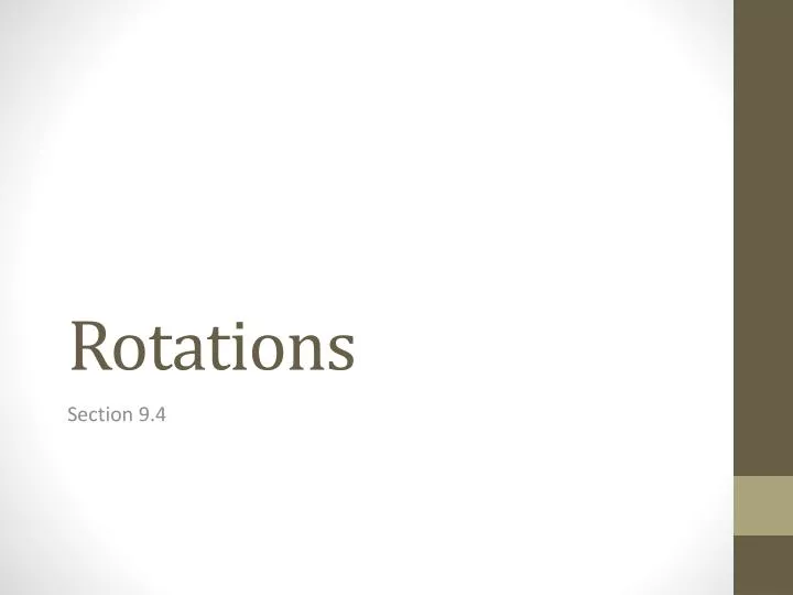 rotations