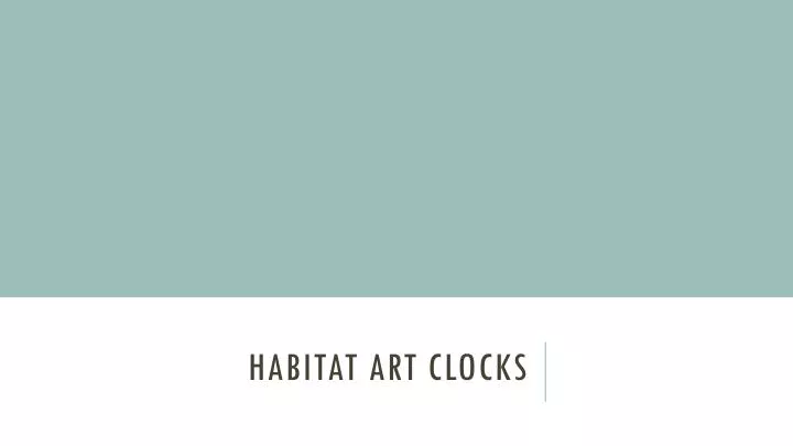 habitat art clocks