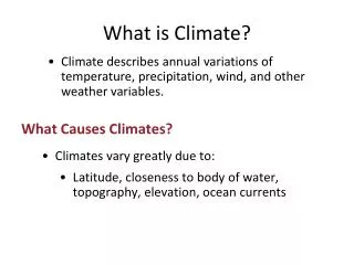 What is Climate?