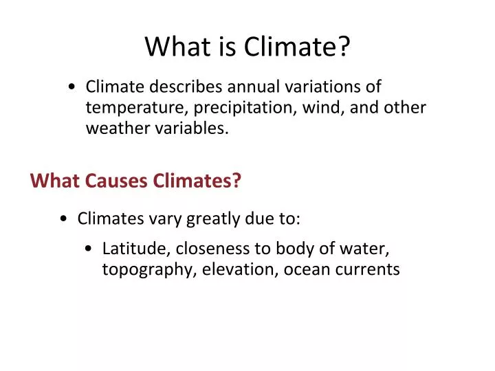 what is climate