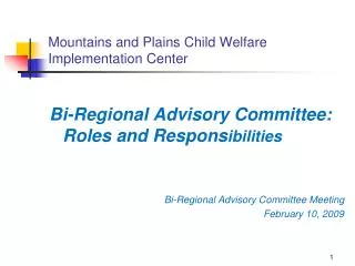 Mountains and Plains Child Welfare Implementation Center