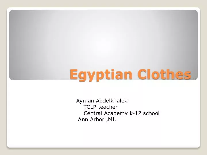 egyptian clothes