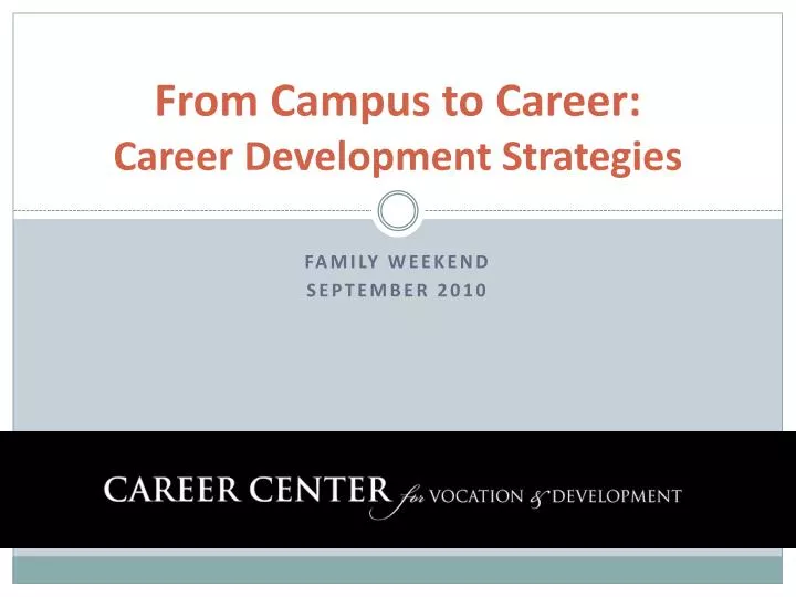 from campus to career career development strategies
