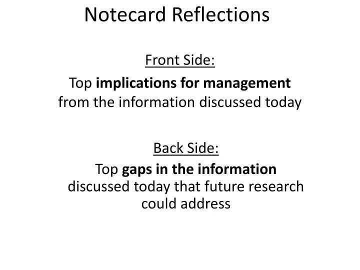 notecard reflections