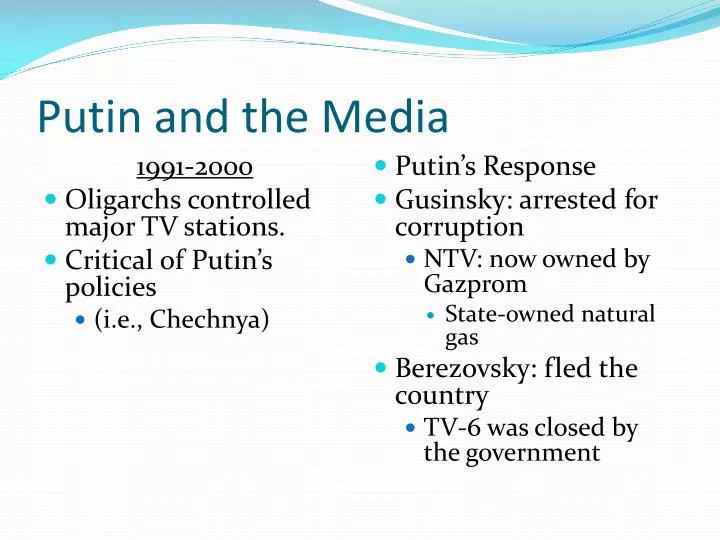 putin and the media