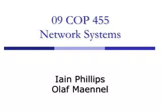 09 COP 455 Network Systems