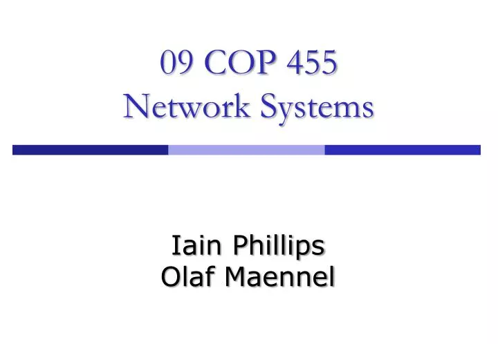 09 cop 455 network systems