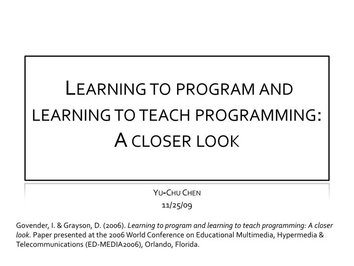 learning to program and learning to teach programming a closer look