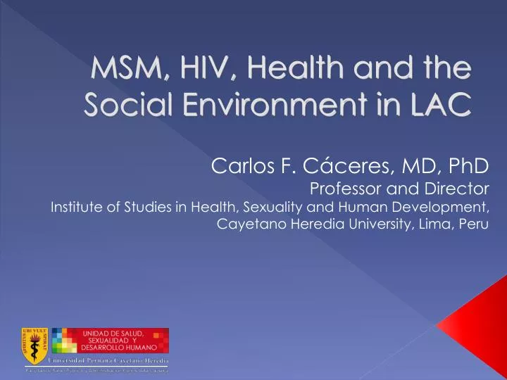 msm hiv health and the social environment in lac