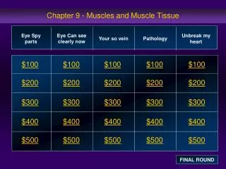 Chapter 9 - Muscles and Muscle Tissue