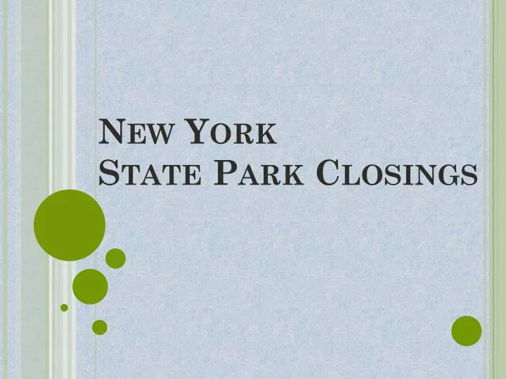 new york state park closings