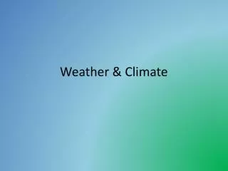 weather climate