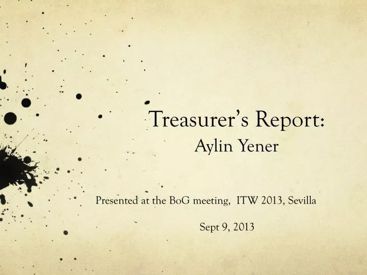 treasurer s report aylin yener
