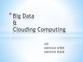 big data clouding computing