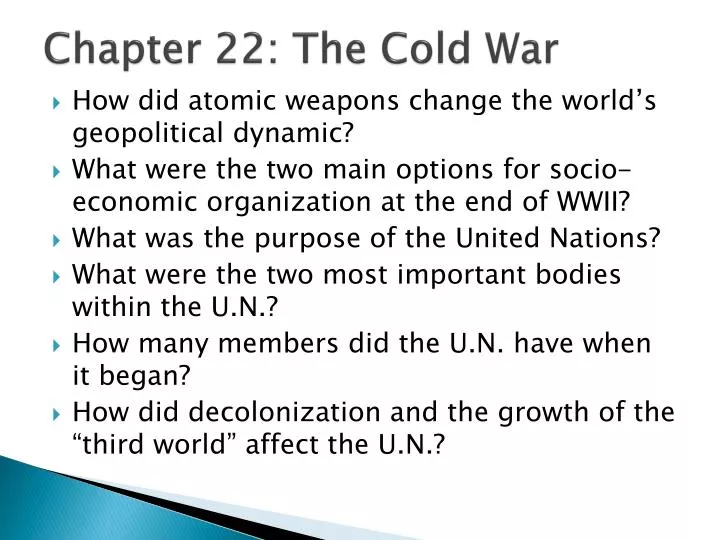 chapter 22 the cold war