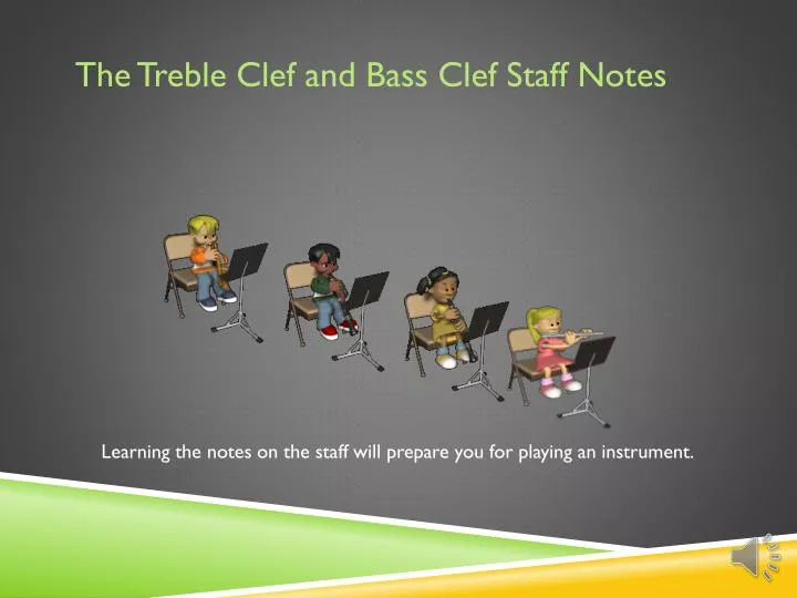 the treble clef and bass clef staff notes