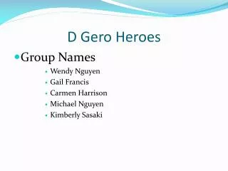 D Gero Heroes