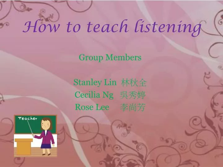 how to teach listening